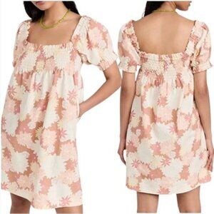 Faherty | Organic Cotton Ramona Floral Babydoll Dress w/ Pockets | Size XS
